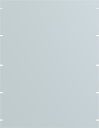Blind plate, aluminum, 14 U, light gray, PBPA19024LG2