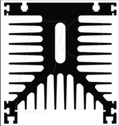 SK 109/150/SA Heat sink, 150 mm, aluminium, 0.33 K/W