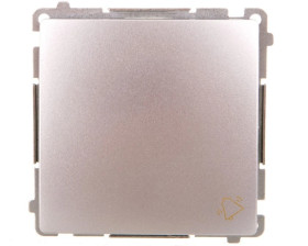 Simon Basic Przycisk dzwonek 16AX 250V zaciski śrubowe srebrny mat BMD1A.01/43