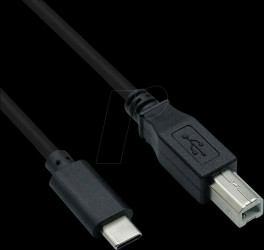 11028336 USB 2.0 cable, C plug to B plug, 1.8 m