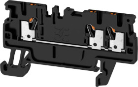 Through terminal block, push-in connection, 1.5 mm², 17.5 A, 6 kV, black, 2534230000