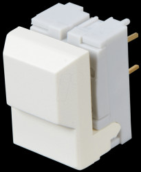 Push button, switching voltage: 24 V, white