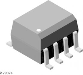 VOD223T Optocoupler, Photodarlington Output, Dual Channel, SOIC-8 Package