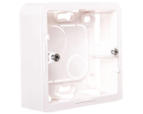 MOSAIC Puszka natynkowa pojedyncza /2moduły/ biały 080280