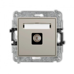 MINI Mechanizm gniazda antenowego pojedynczego TV taupe 60MGTV-1