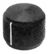 Button, cylindrical, Ø 31.75 mm, (H) 19.05 mm, black, for rotary switch, 6-1437621-9