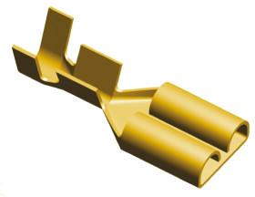 Konektor płaski Żeński 6.35 x 0.8mm długość 19.2mm Izolacja: Nieizolowane