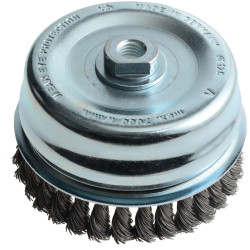 Lessmann 487.217 Knot Cup Brush 125mm M14x2.0, 0.50 Steel Wire
