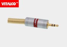Wtyk 2,5 stereo CHROME 4mm JW060 Vitalco 7925