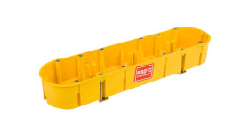 Puszka Podtynkowa Poczwórna 60Mm Żółta Ze Śrubami Pk-4X60 0235-0N