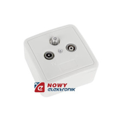 Gniazdo abon.TV KL9353-2P +SAT przelotowe antenowe