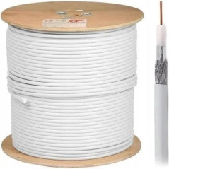 Przewód koncentryczny antenowy RG-6 Tri-Shield 1,13Cu B2Ca TDC113 Premium 500m