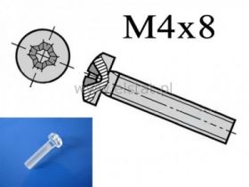 Śruba M4x08mm plastikowa SPC-408