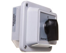 Łącznik krzywkowy 16A 0-1 (2 - biegunowy) w obudowie OB1 ŁK16R-1.828OB1