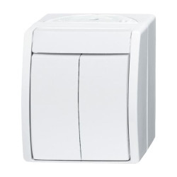 Łącznik instalacyjny, 2-przyciskowy, IP44, ABB