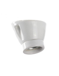 CERAMICZNY UCHWYT ŻARÓWKI E27 UKOŚNY BIAŁY 2CULPOCHW