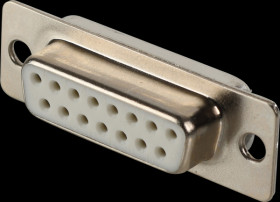 105-15-2-3-0 D-SUB socket, 15-pin, stamped contacts, gold plated