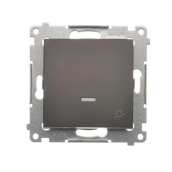 Simon 54 Przycisk /światło/ z podświetleniem LED 16AX 250V brąz mat DS1AL.01/46