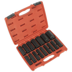 Sealey AK5816M Impact Socket Set 16pc 1/2"sq Drive Deep Metric