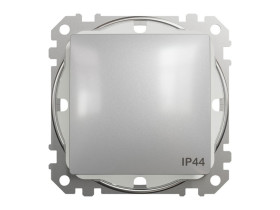SEDNA DESIGN & ELEMENTS Wyłącznik pojedynczy IP44 srebrne aluminium SDD213101 SCHNEIDER ELECTRIC