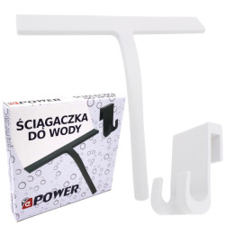Ściągaczka do wody BIAŁA + hak do okien kabiny szyb luster płytek aut