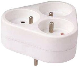 Adapter kraj 1 Europa kraj 2 Europa 6 A, 16 A typ: Adapter 3-drożny