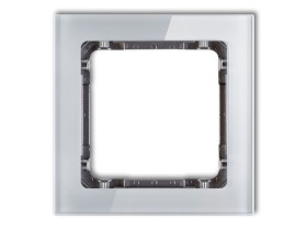 DECO Ramka uniwersalna - efekt szkła (ramka: szara: spód: grafitowy) szary 15-11-DRS-1 KARLIK