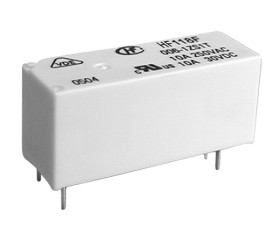 Przekaźnik mocy 5V dc SPST Hongfa Europe GMBH 10 A 220 → 290mW, montaż PCB 113Ω Styk płytki drukowanej
