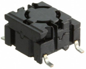 Short-stroke pushbutton, 1 Form A (N/O), 50 mA/24 VDC, unlit , actuator (black), 3.5 N, SMD, 5GSH935