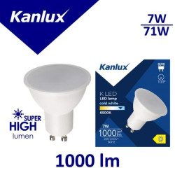 Żarówka LED K LED GU10 7W-CW 1000lm 3000K barwa zimna 36336