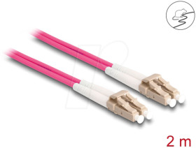 87914 Fiber Optical Cable LC Duplex to LC Duplex Multi-mode OM4 2 m