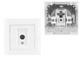 Gniazdo Antenowe Telewizyjne TV Gniazdko Podtynkowe Białe LC-43 WESA