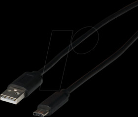 EBUSBC-USB20AK.1 USB 2.0 cable, USB-A plug to USB-C plug, 1.0 m