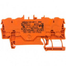 WAGO TOPJOBS 2002-1402 Złączka szynowa 4-przewodowa 2,5mm2 na szynę TH35 pomarańczowa