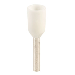 TruConnect Bootlace Ferrules 0.75mm White Pack of 100