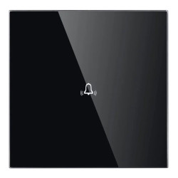 Włącznik dotykowy szklany dzwonkowy 300W - czarny - Tawoia Glass