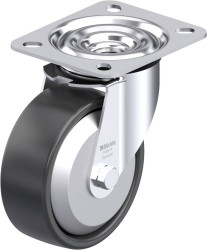 Blickle 953153 LE-PP 100KA-EL-FA Rolka obrotowa z blachy stalowej Średnica koła: 100 mm Maksymalne obciążenie: 150 kg 1