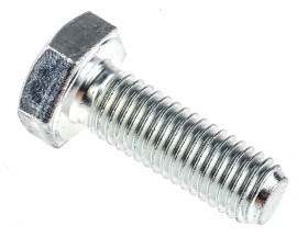 Śruba z łbem sześciokątnym gwint M10 30mm skok 1.50mm Stalowe Sześciokątny Powlekane jasnym cynkiem RS PRO