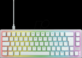 CX-K5V2-RGB-CPT-TPWHITE-R-GER Gaming keyboard, USB, RGB, MX RED, white, DE