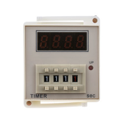 Timer Relay Wciskane 12 → 48V dc SPDT 1-stykowy RS PRO SPDT 999.9s jednofunkcyjny
