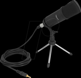 66640 Microphone, XLR connector / 3 pin stereo jack male, adapter cabl