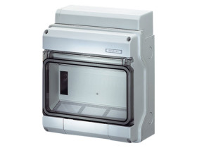 Rozdzielnica natynkowa 9 modułowa 1x9M drzwi transparentne IP54 KV 1509 61000736 HENSEL