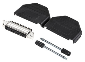 Złącze D-Sub 25-pinowe Żeński Proste Montaż na kablu Złoto