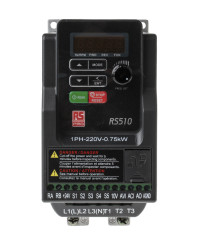 Przekształtnik częstotliwości 0,75 kW 1-fazowy 200 → 240 V AC 11 A 0.01 → 599Hz RS485 Silniki AC