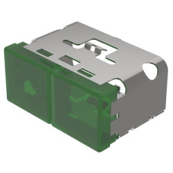 Soczewki do wskaźników, 03-902, Zielony, Prostokąt, długość: 38