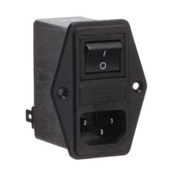 Złącze zasilające AC męskie 6A 250VAC C14 (E) 450uH FN283-6-06