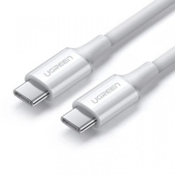 Ugreen kabel przewód USB Typ C (męski) na Typ C (męski) 1 m biały (US300)