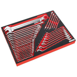 Sealey TBTP03 Tool Tray with Spanner Set 35pc