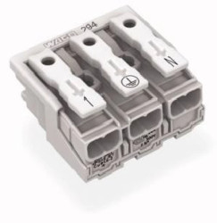 Złączka zasilająca 3-biegunowa bez stopek bez styku PE 294-4053 /500szt./