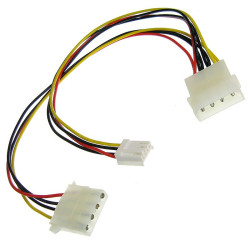 Rozgałęźnik zasilania komputerow PC 1*5,25"--1*5,25"+1*3,5" ICIDU HDD FDD